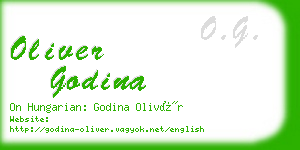 oliver godina business card